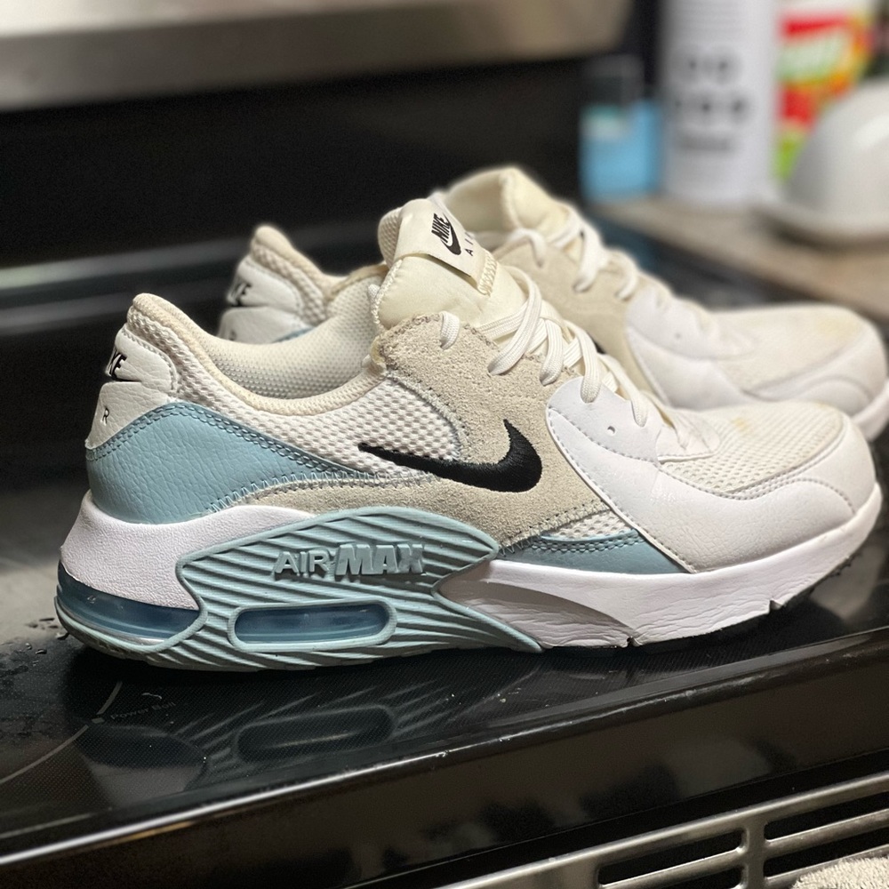 Nike Women's Air Max Sneakers in White, Light Blue, Black